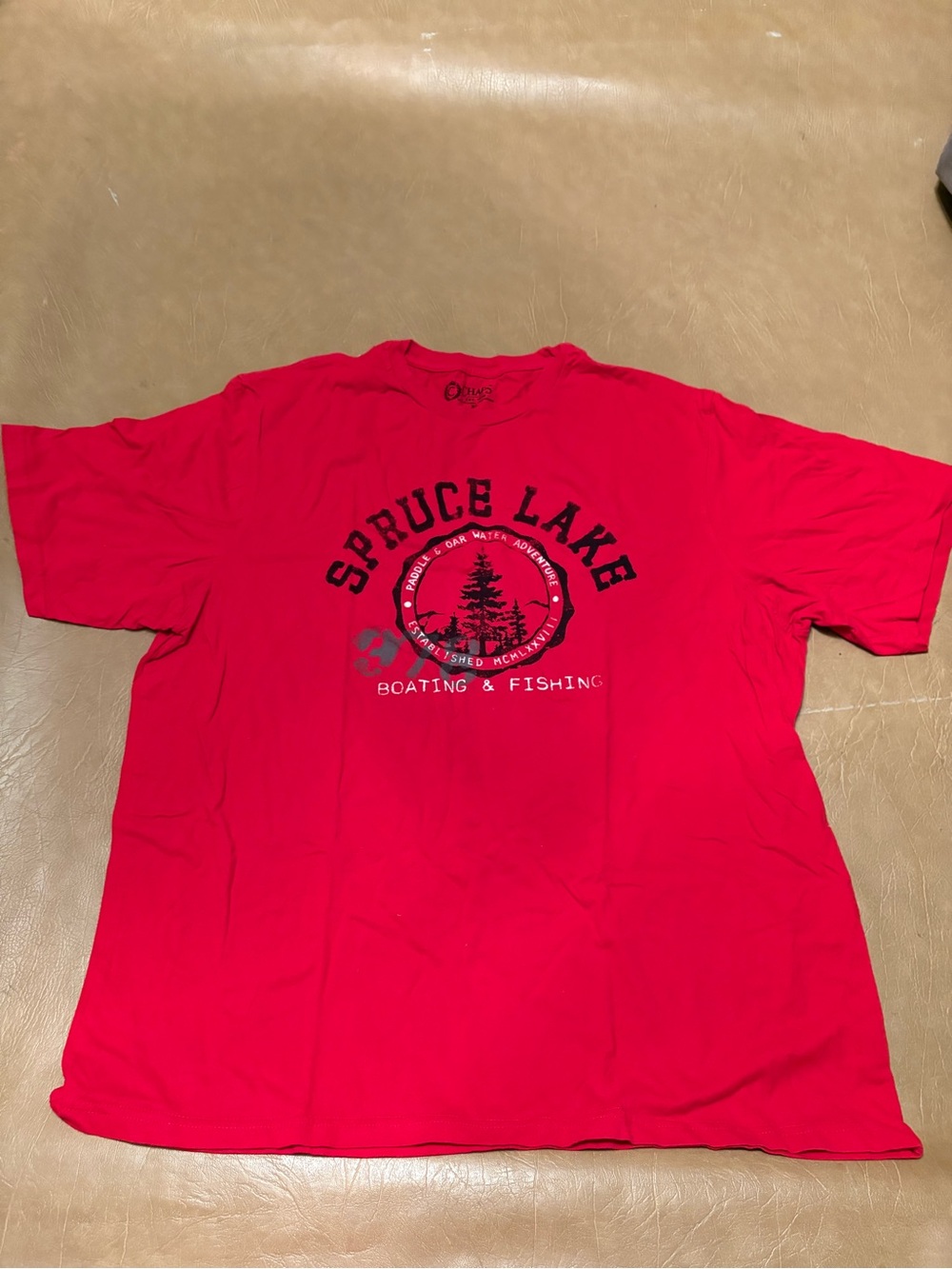 Chaps Red Short-Sleeve Graphic Tee - Spruce Lake